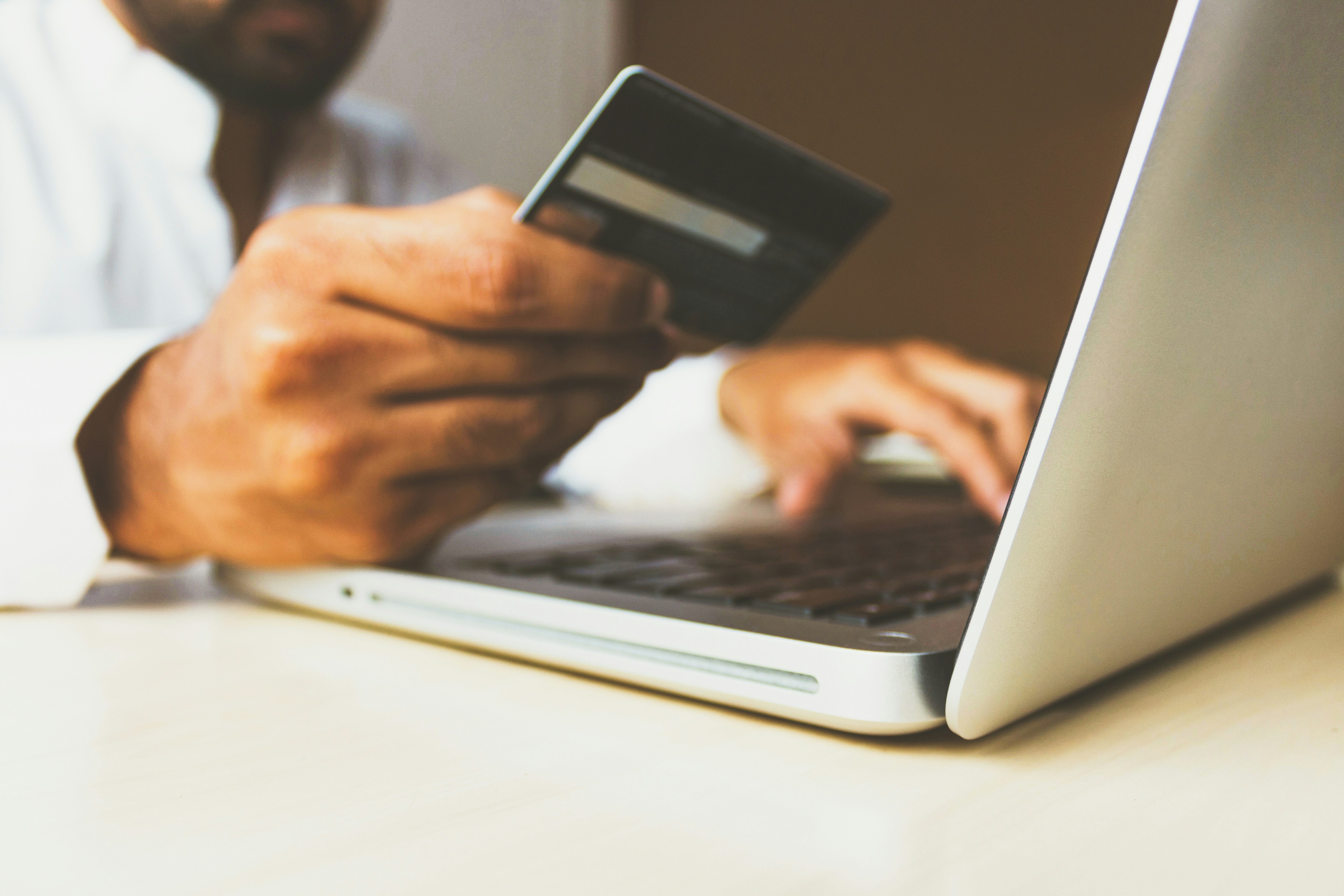 Card and EFT deposit options on laptop South African user making a secure online payment